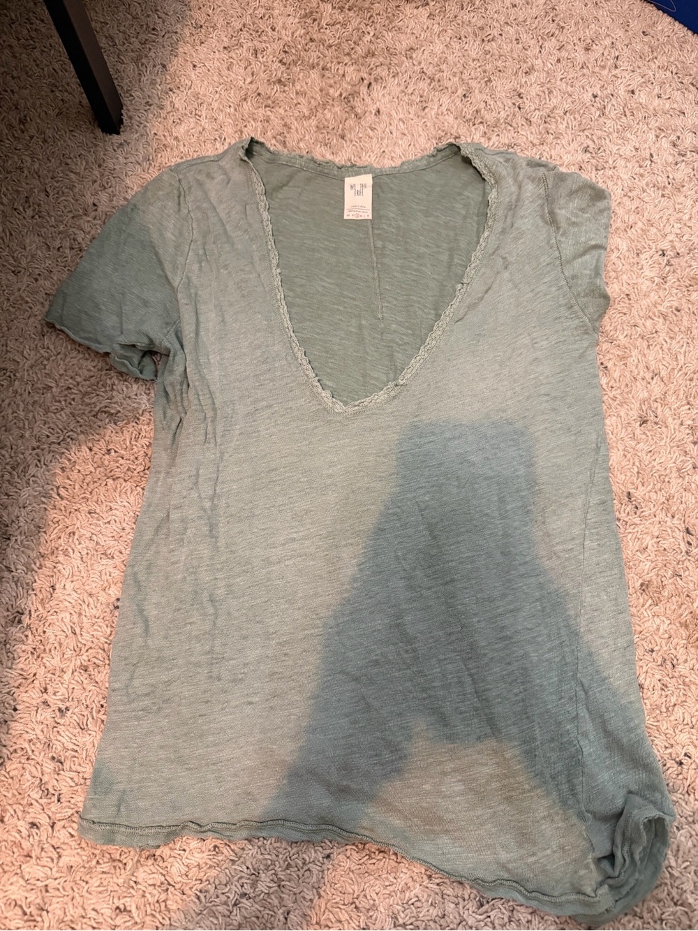 Free People green shirt